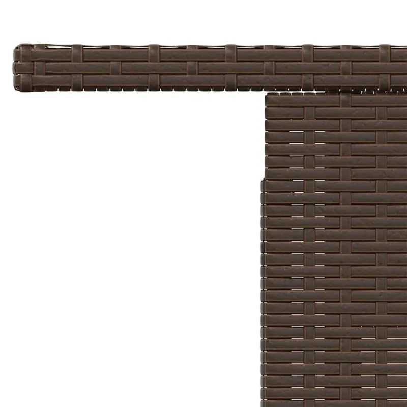 Lasipintainen pöytä, ruskea, 100x55x73cm, polyrattana