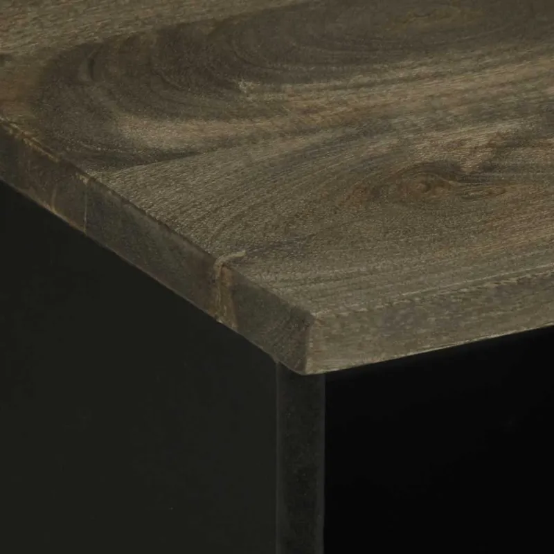 Televizoriaus spintelė, juoda, 100x33x46cm, mango masyvas