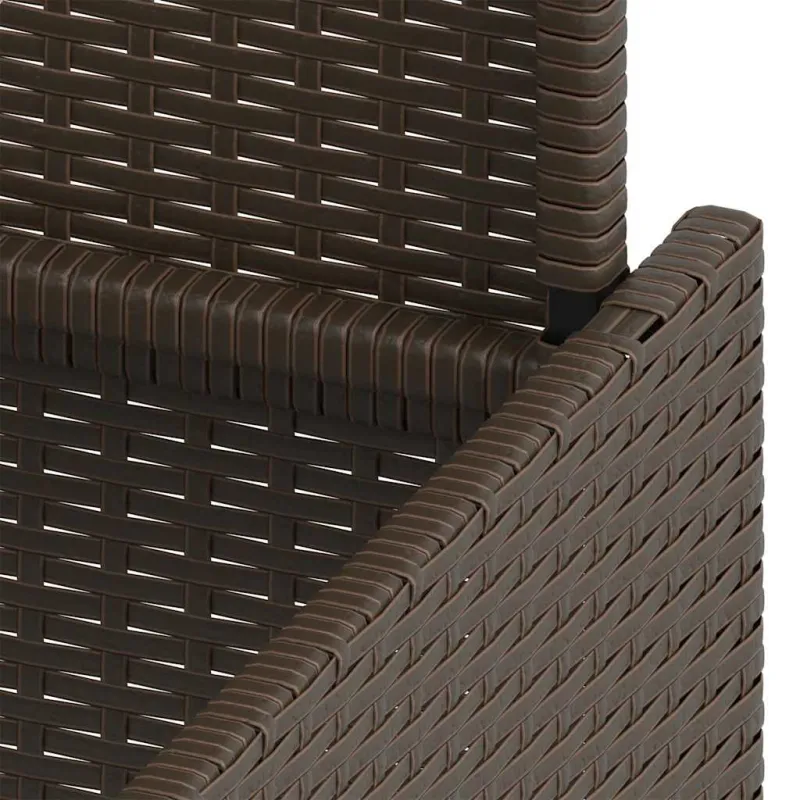 Lasipintainen pöytä, ruskea, 100x55x73cm, polyrattana