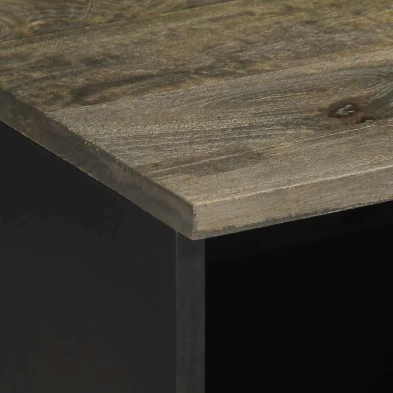 Televizoriaus spintelė, juoda, 100x33x46cm, mango masyvas