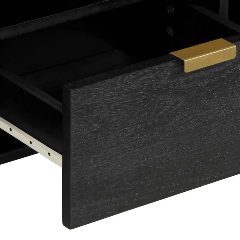 televizoriaus spintelė Juoda 100x33x46 cm Engineered Wood