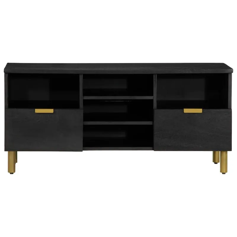 televizoriaus spintelė Juoda 100x33x46 cm Engineered Wood