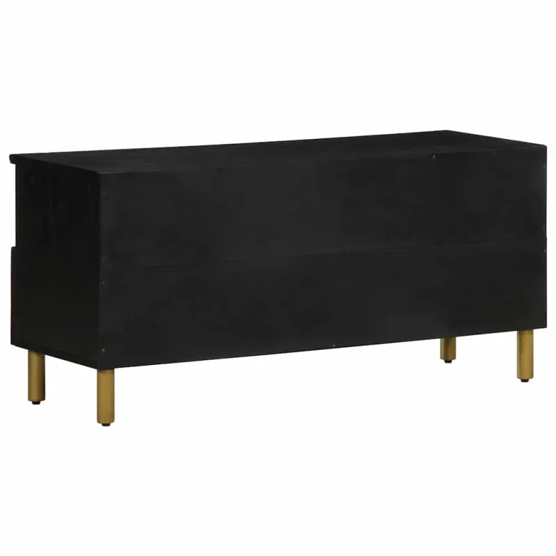 televizoriaus spintelė Juoda 100x33x46 cm Engineered Wood