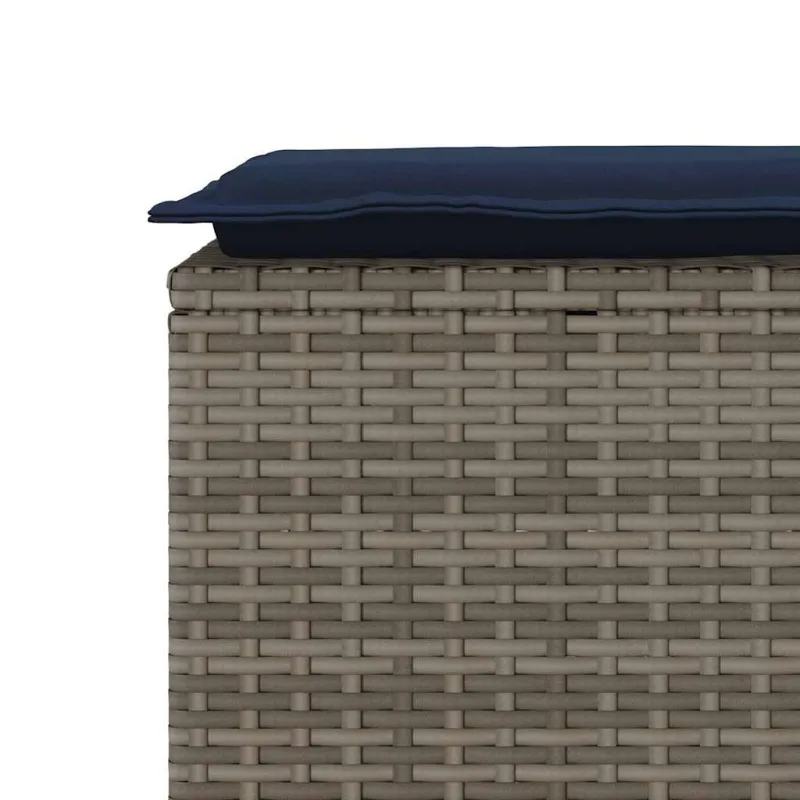 sodo suolas su pagalvėlė pilka 110x40x44 cm polietileno rotango