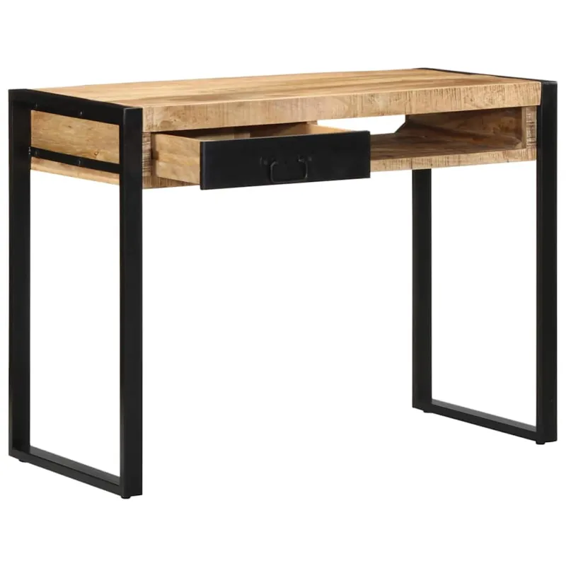 Rašomasis stalas 100x50x75 cm Masyvus neapdorotas medis Mango
