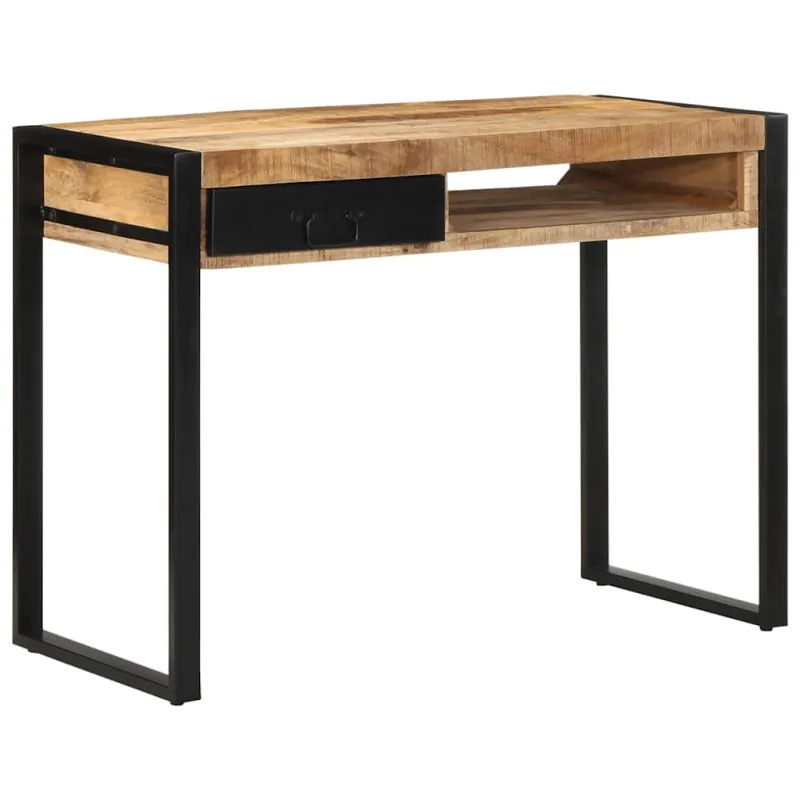 Rašomasis stalas 100x50x75 cm Masyvus neapdorotas medis Mango