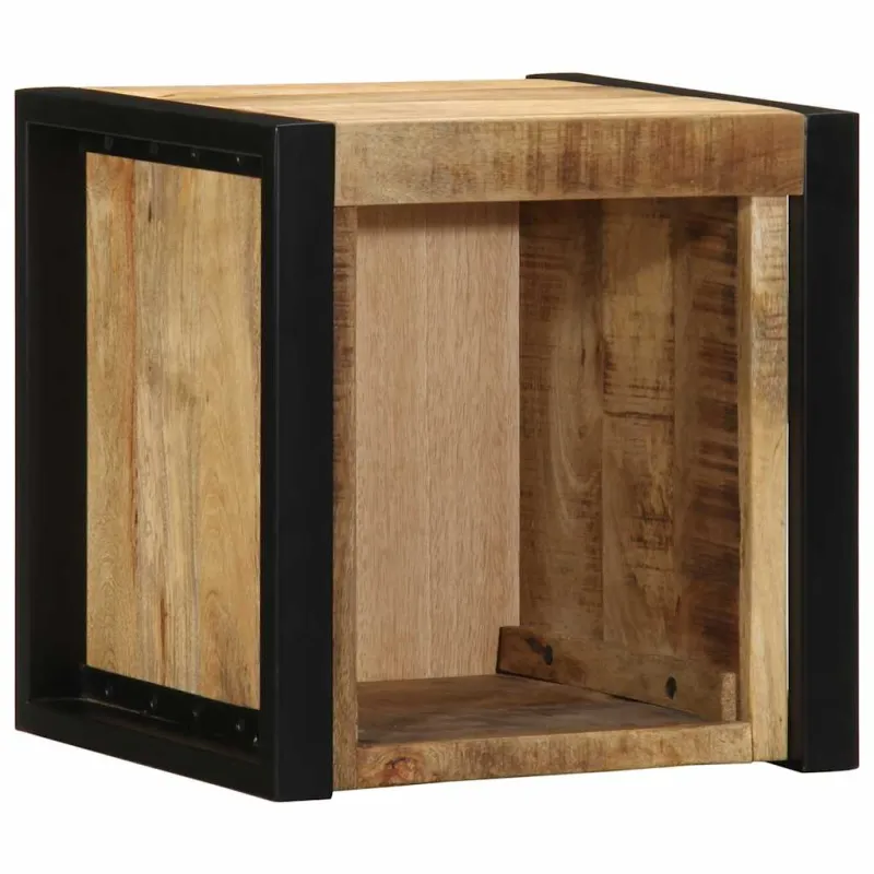 lovos spintelės 2 vnt 40x35x40cm masyvo neapdoroto medžio mango