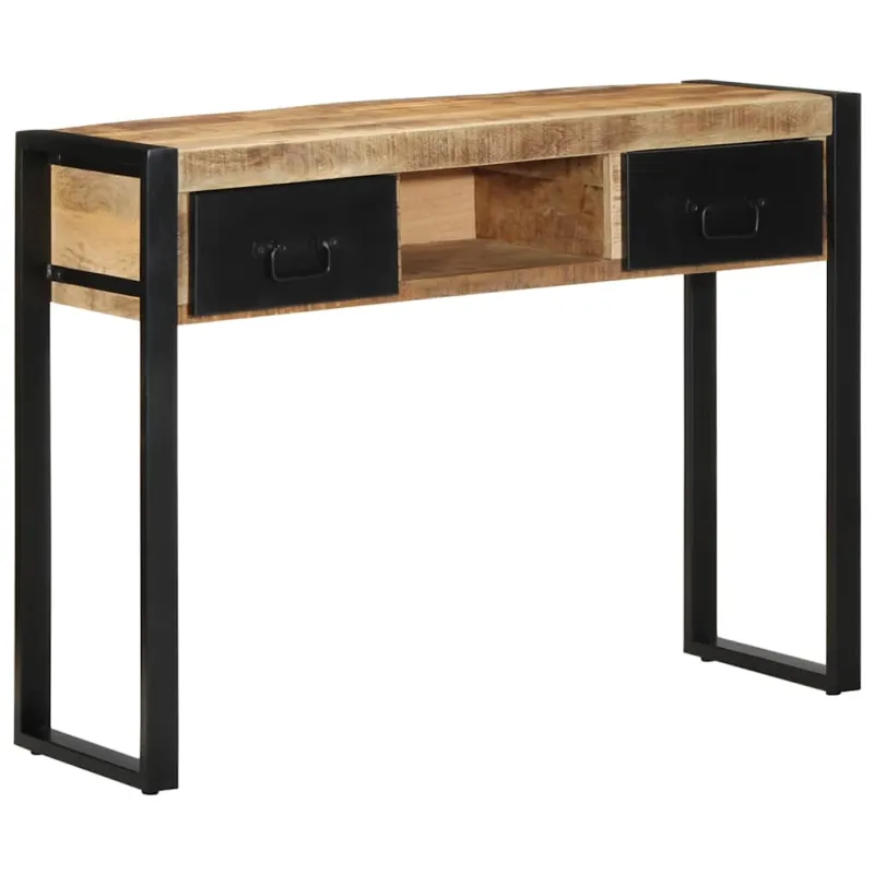 konsolinis stalas 100x35x75 cm Tvirtas neapdorotas medis Mango