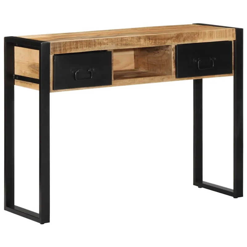 konsolinis stalas 100x35x75 cm Tvirtas neapdorotas medis Mango