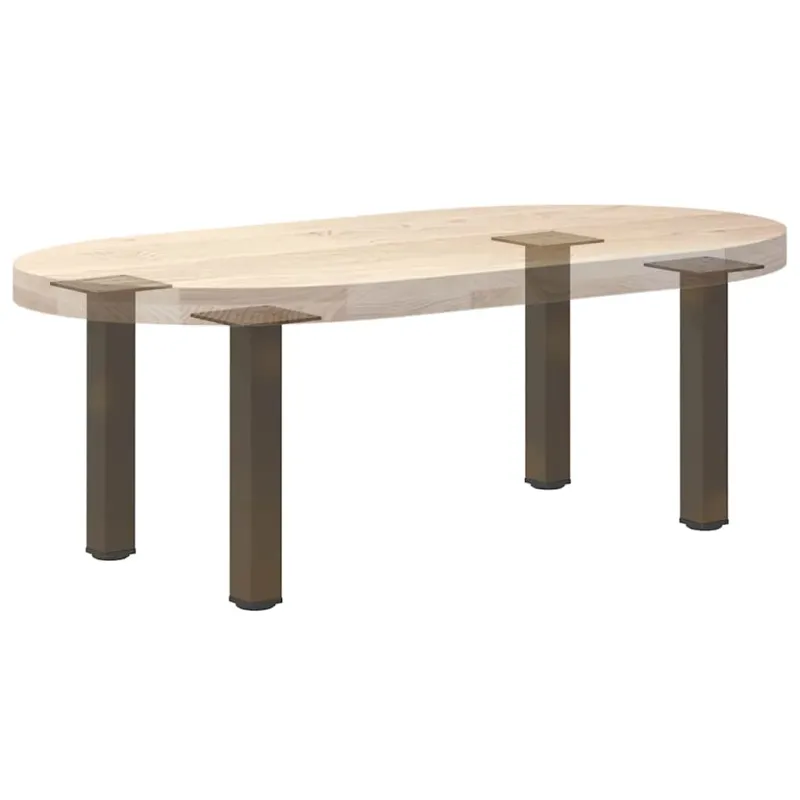 Kavos staliuko kojelės, 4 vnt., natūralus plienas, 30-32 cm, plienas
