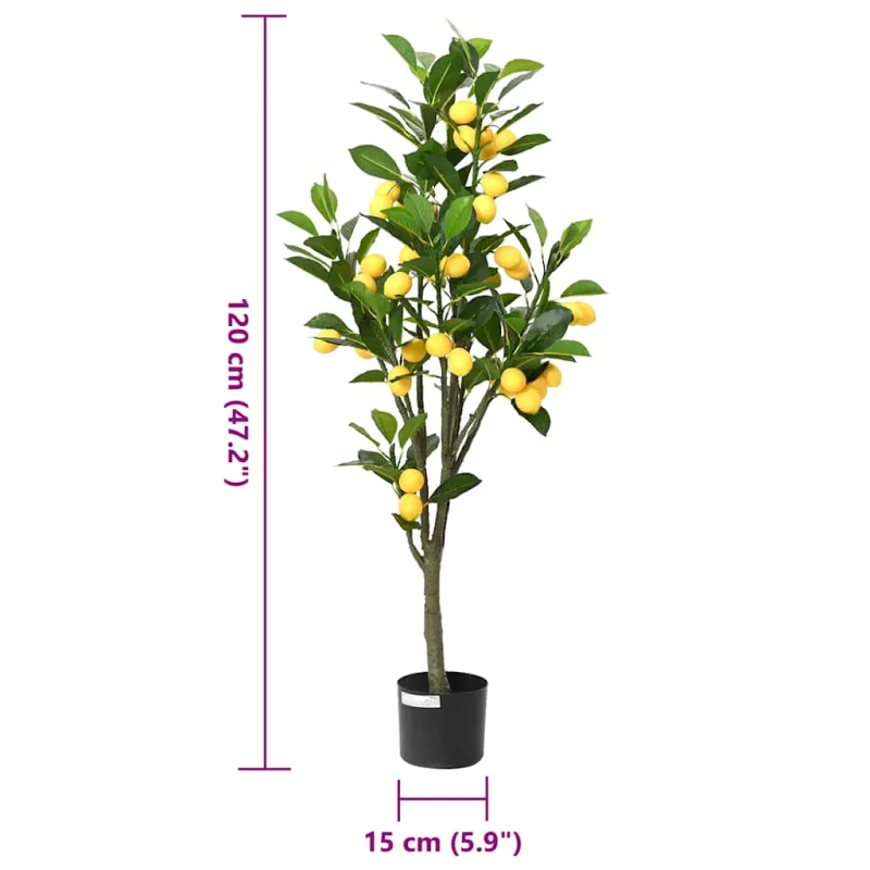 Dirbtinis citrinmedis, žalios spalvos, 120cm, 136 lapai