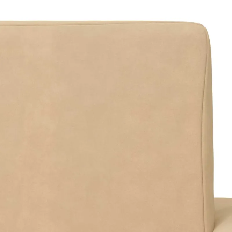 Vaikiška sofa-lova, kreminės spalvos, minkštas pliušas