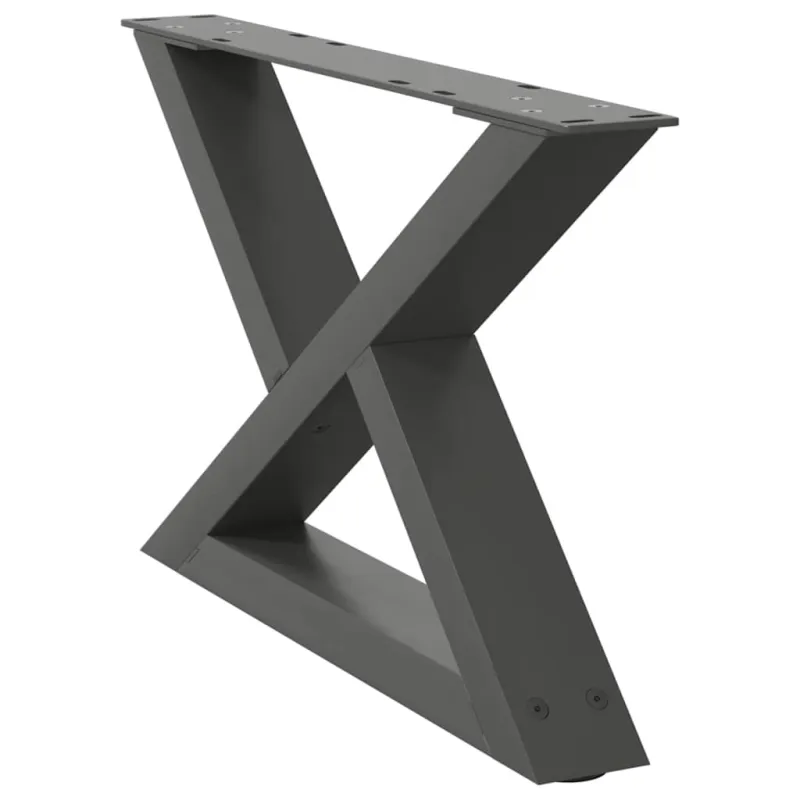 Kavos staliuko kojos, 2 vnt., antracito spalvos, 50x(30-31,3) cm, plienas