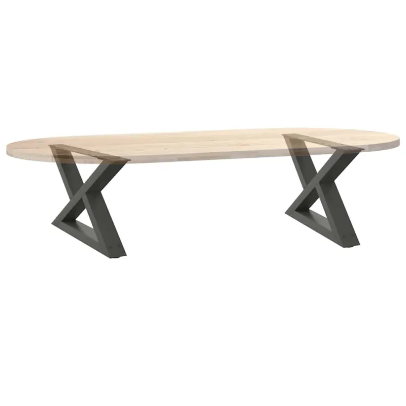 Kavos staliuko kojos, 2 vnt., antracito spalvos, 50x(30-31,3) cm, plienas