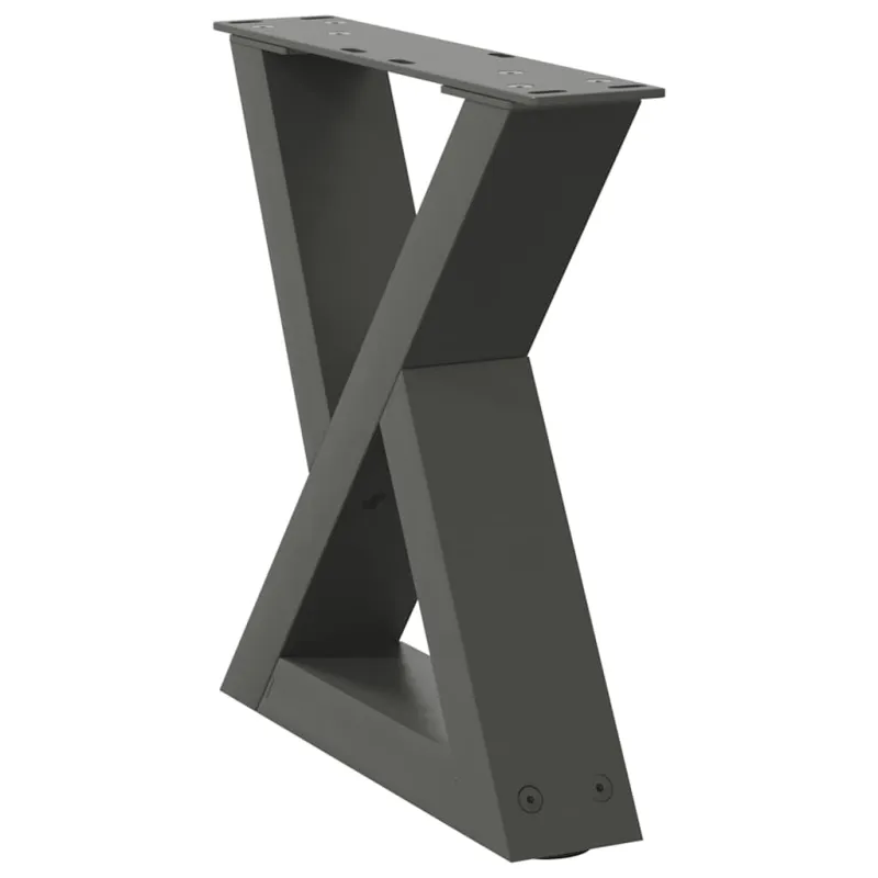 Kavos staliuko kojos, 2 vnt., antracito spalvos, 30x(30-31,3) cm, plienas