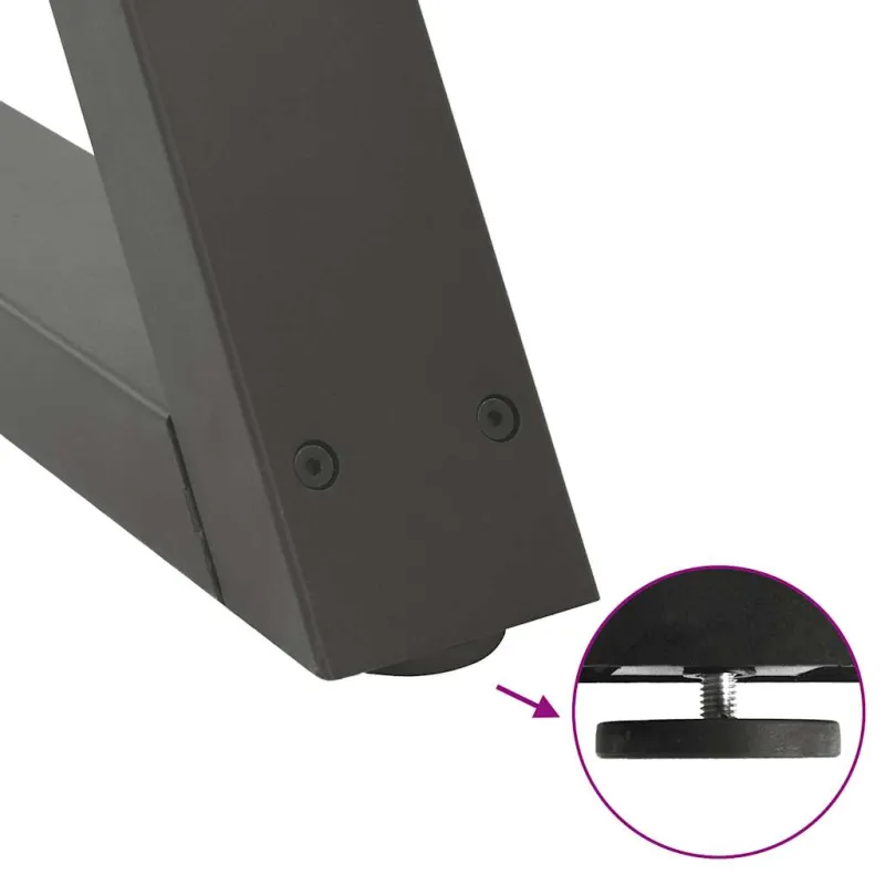 Kavos staliuko kojos, 2 vnt., antracito spalvos, 30x(30-31,3) cm, plienas
