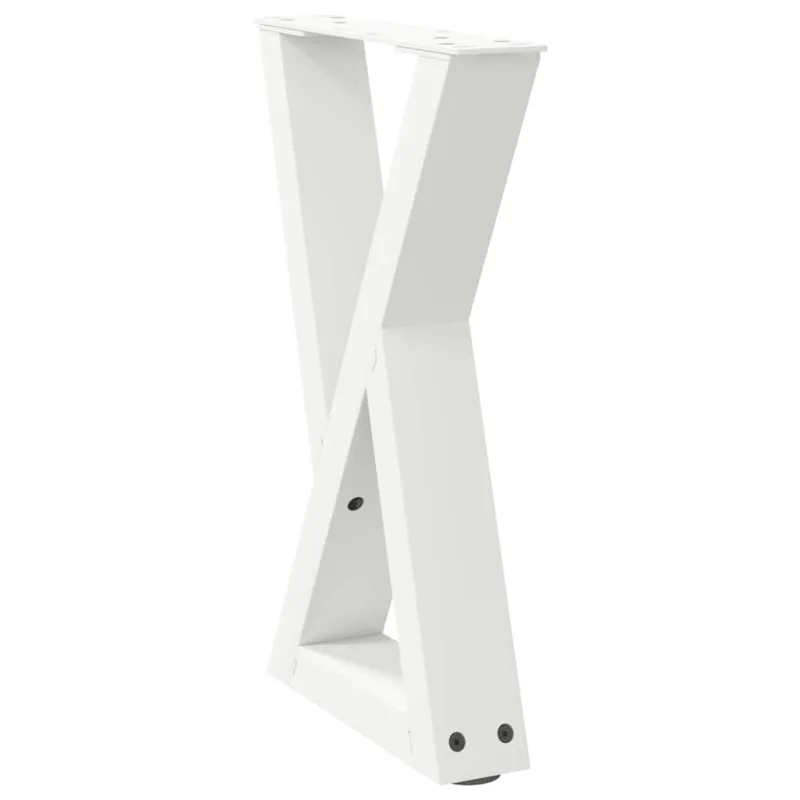 Kavos staliuko kojelės, 2 vnt., baltos, 38x(42-43,3) cm, plienas