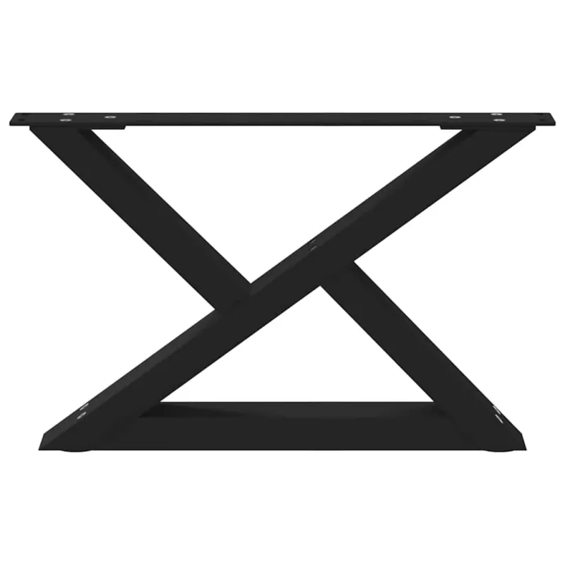 Kavos staliuko kojelės, 2 vnt., juodos, 50x(30-31,3) cm, plienas