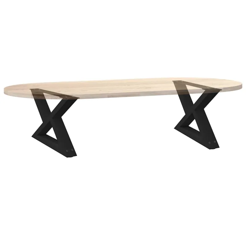 Kavos staliuko kojelės, 2 vnt., juodos, 50x(30-31,3) cm, plienas