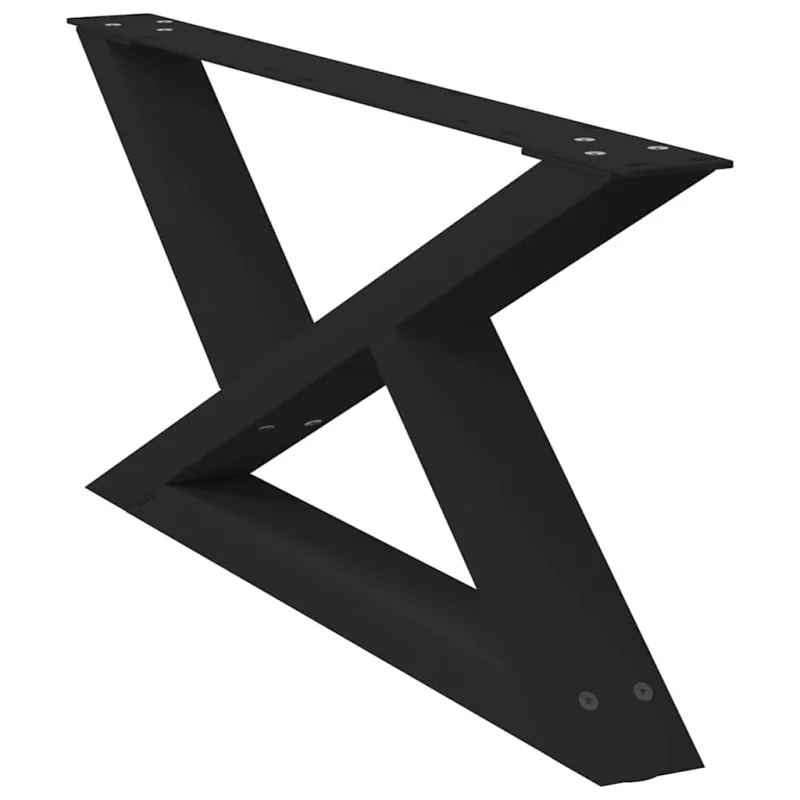 Kavos staliuko kojelės, 2 vnt., juodos, 70x(30-31,3) cm, plienas