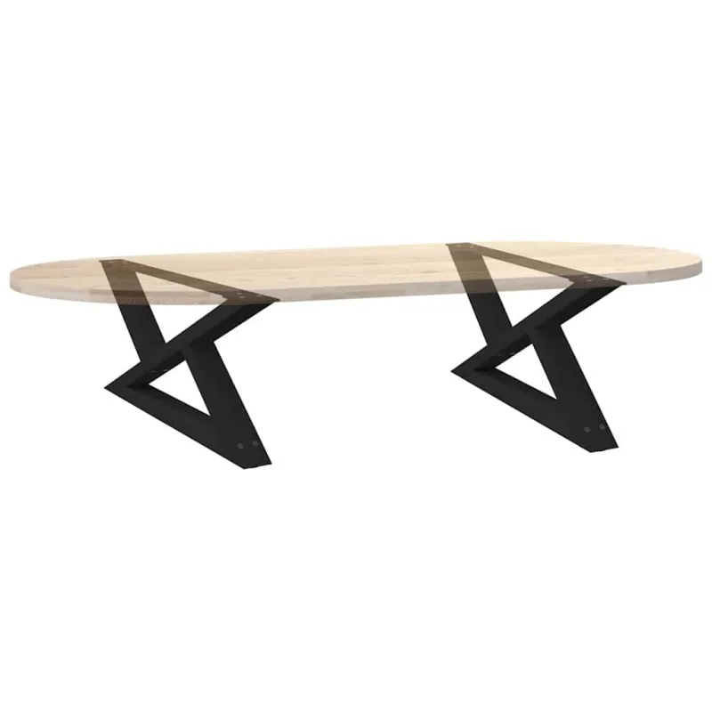 Kavos staliuko kojelės, 2 vnt., juodos, 70x(30-31,3) cm, plienas