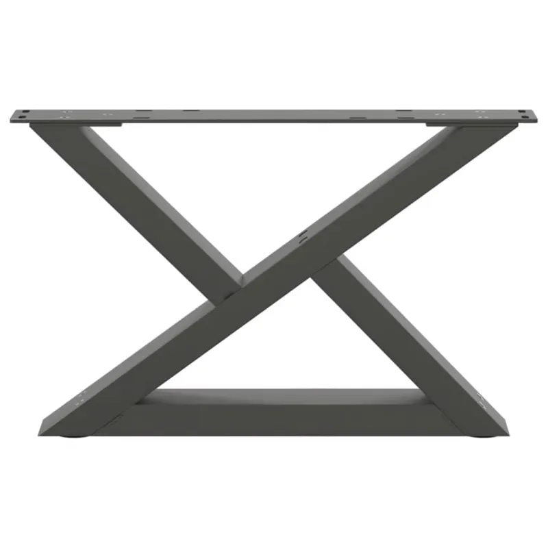 Kavos staliuko kojelės, 2 vnt., antracito spalvos, 60x(30-31,3) cm, plienas