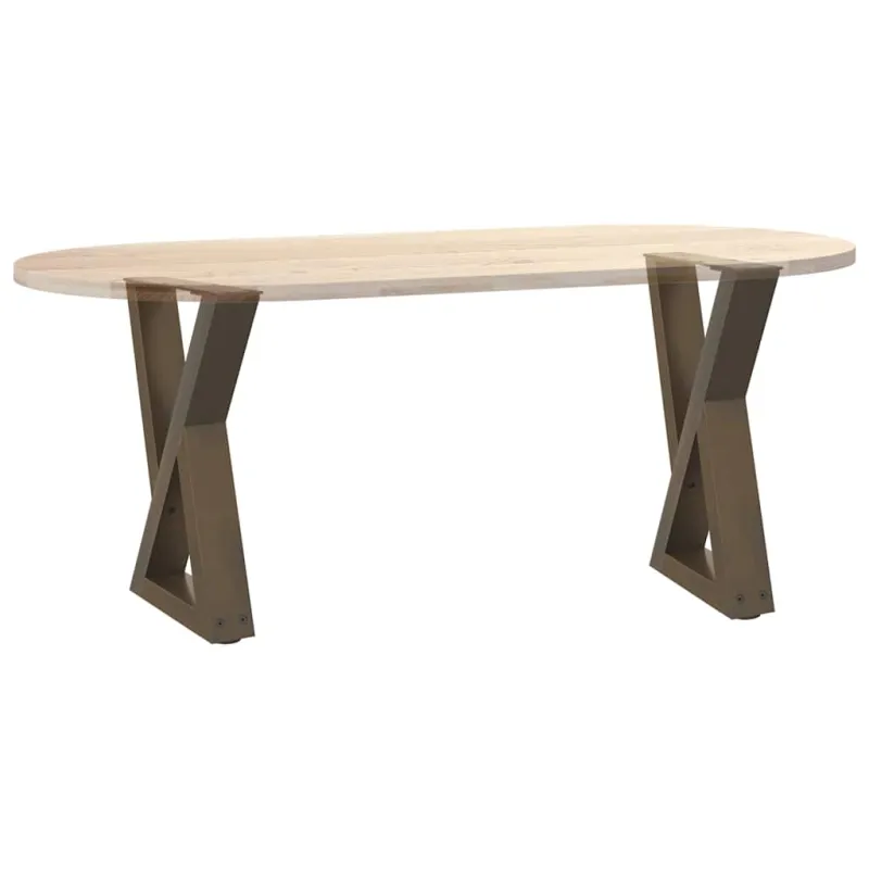 Kavos staliuko kojelės, 2 vnt., natūralus plienas, 28x(42-43,3) cm, plienas