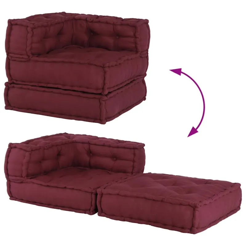 Modulinė sofa, kaštoninės spalvos, 70x70x54 cm, audinys