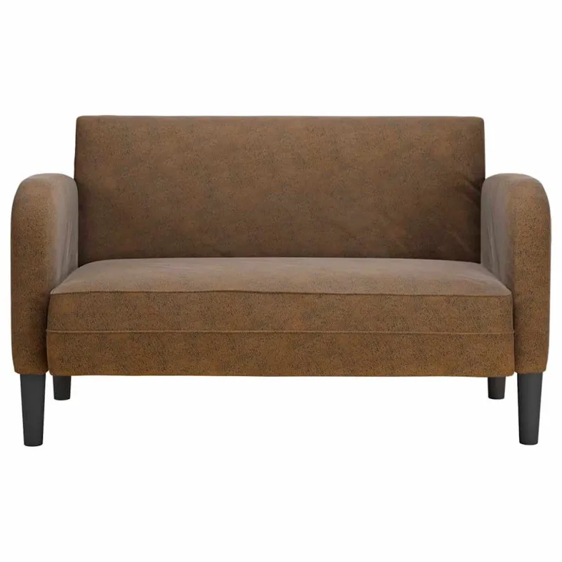 Loveseat sofa, ruda, 110cm, dirbtinė oda