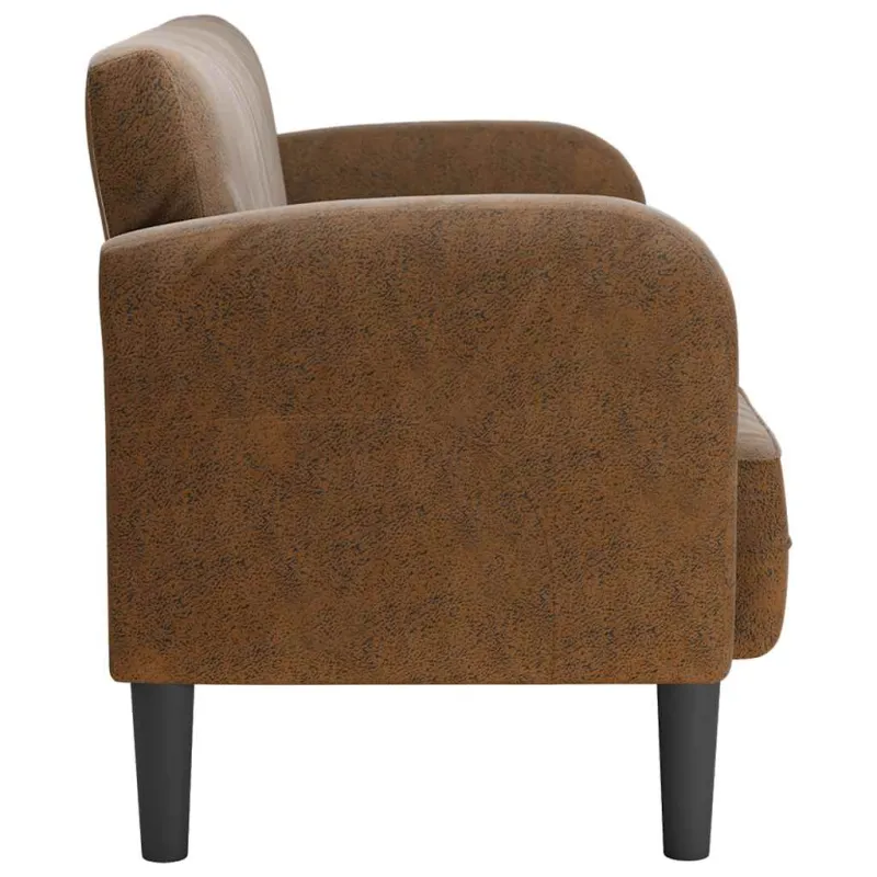 Loveseat sofa, ruda, 110cm, dirbtinė oda