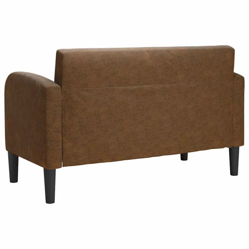 Loveseat sofa, ruda, 110cm, dirbtinė oda