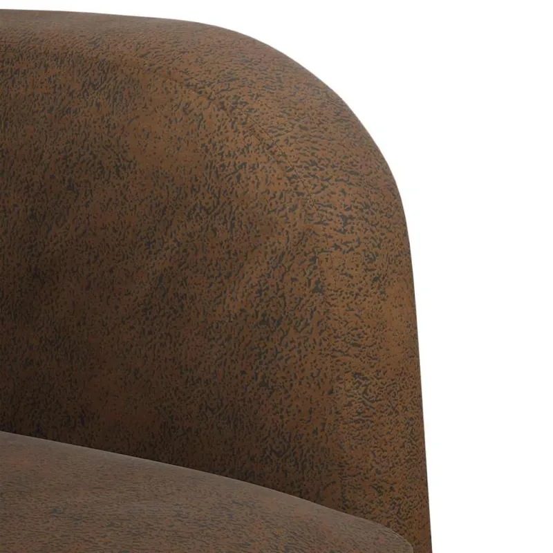 Loveseat sofa, ruda, 110cm, dirbtinė oda