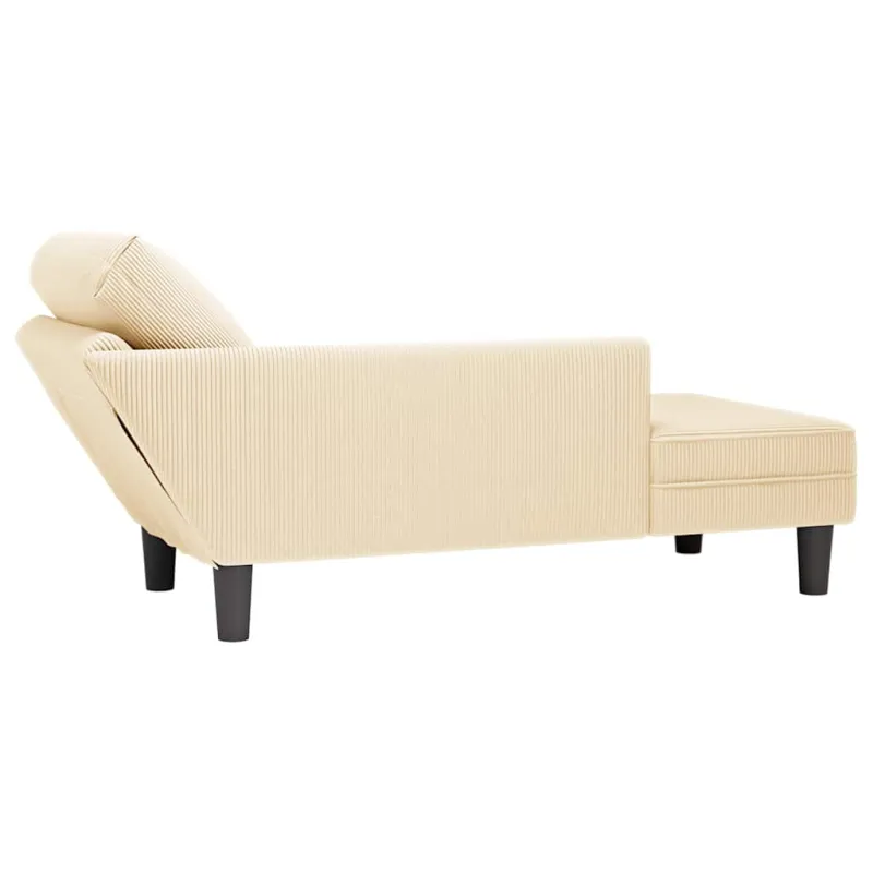 Poilsio sofa su pagalvės kreminiu velveto audinys