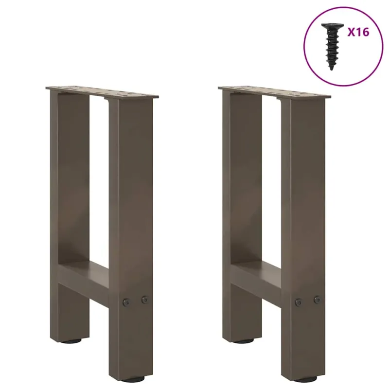 Kavos staliuko kojelės, 2 vnt., 28 x (42-43) cm, natūralus plienas