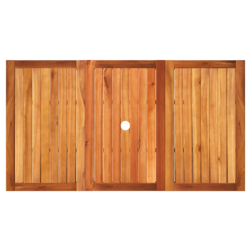 Sodo pöytätaso, harmaa, 140x80x75 cm, polyrattana ja akasia