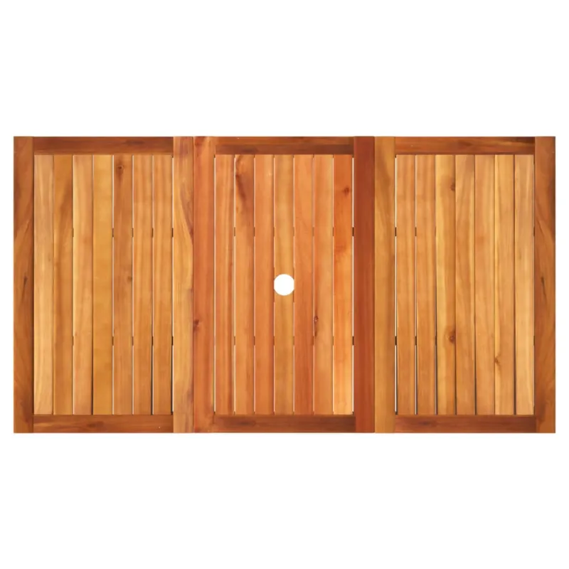 Sodo pöytätaso, hiekka, 140x80x75cm, polyrattana/akasiapuu