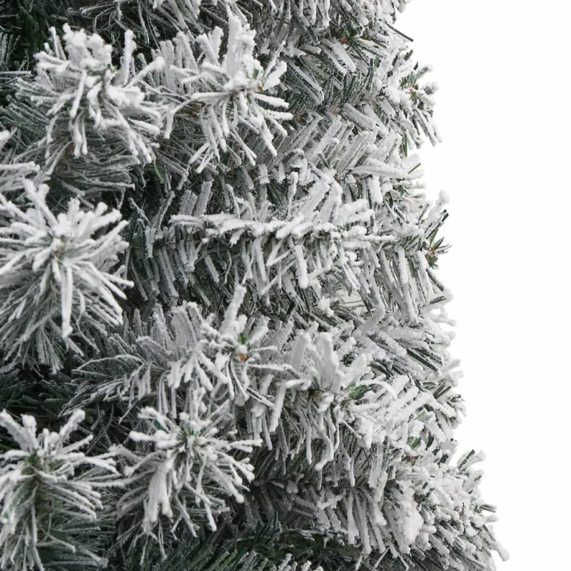 Siaura Kalėdų eglutė su stovu ir sniegu, 270cm, PVC