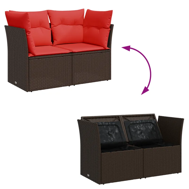 Sodo sofa | su pagalve Ruda 124 x 62 x 69 cm Poli ratanas