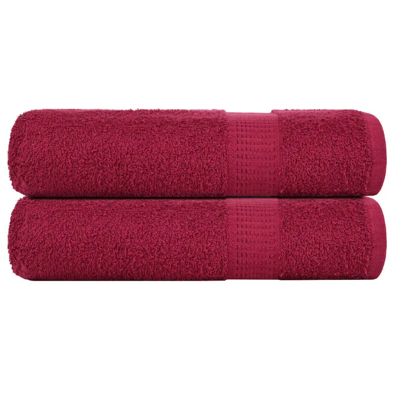 dušo rankšluosčiai FROGN 2 vnt Bordeaux 70x140 cm 360 gsm