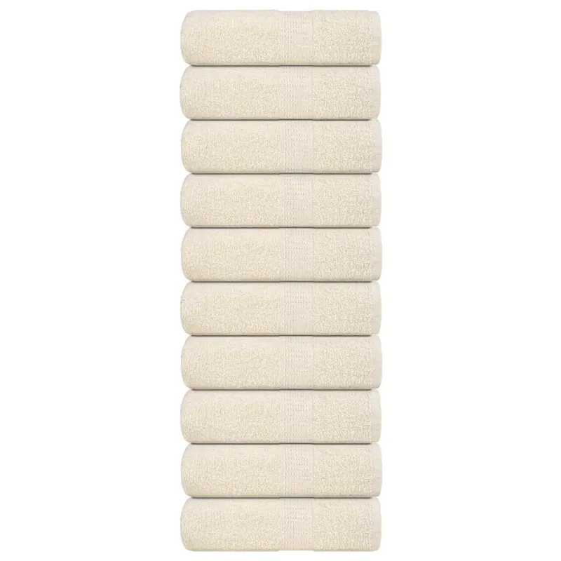 Svečių rankšluosčiai FROGN, 10 vnt., kreminės spalvos, 30x50 cm, 360 g/m²