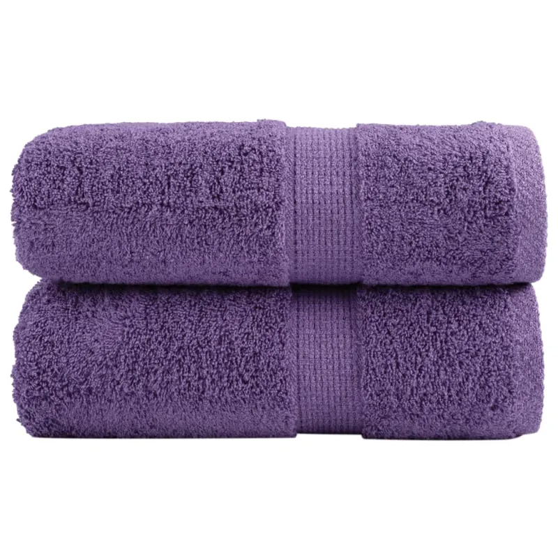 Aukščiausios kokybės svečių rankšluosčiai SOLUND, 2 vnt., violetiniai, 30x50 cm, 600 g/m²