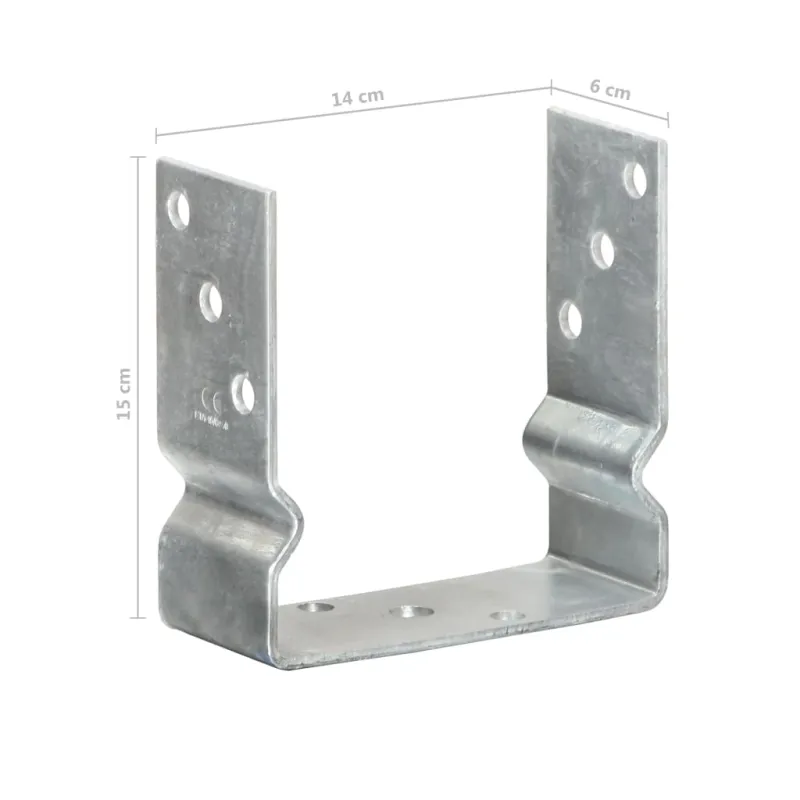 Tvoros inkarai, 12 vnt., sidabriniai, 14x6x15 cm, cinkuotas plienas