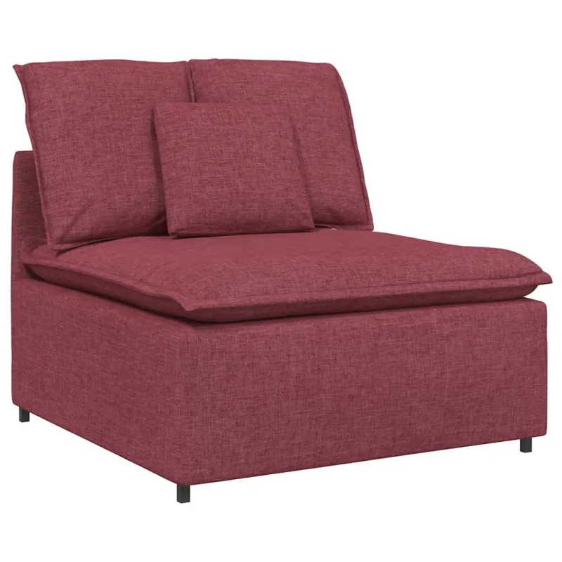 Modulinė sofa su pagalvėlėmis, vyno raudonumo