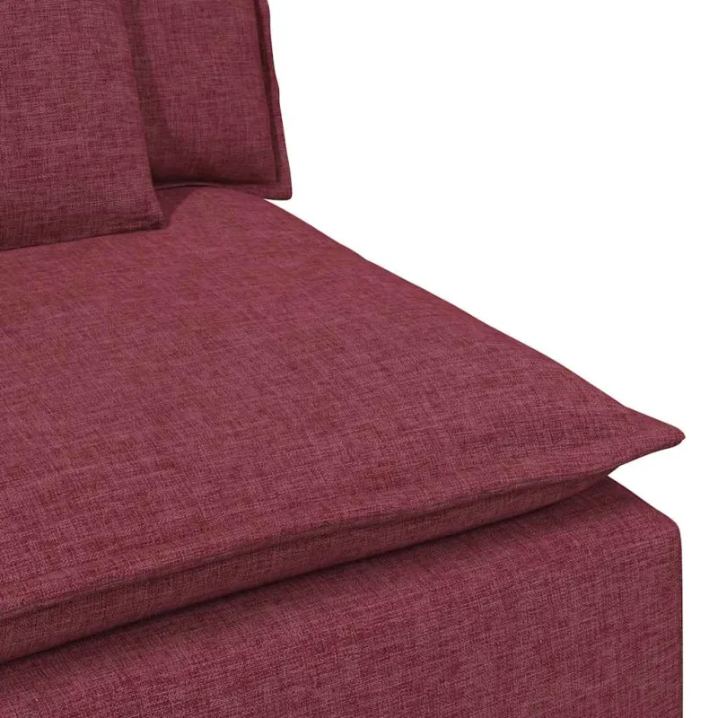 Modulinė sofa su pagalvėlėmis, vyno raudonumo