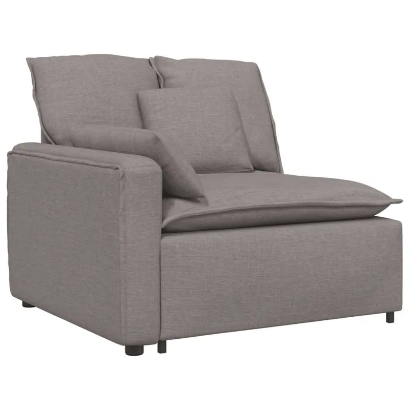 Modulinė sofa su pagalvėlėmis, pilkai ruda