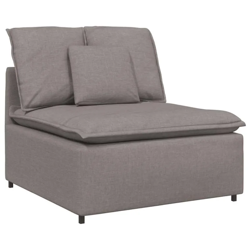 Modulinė sofa su pagalvėlėmis, pilkai ruda