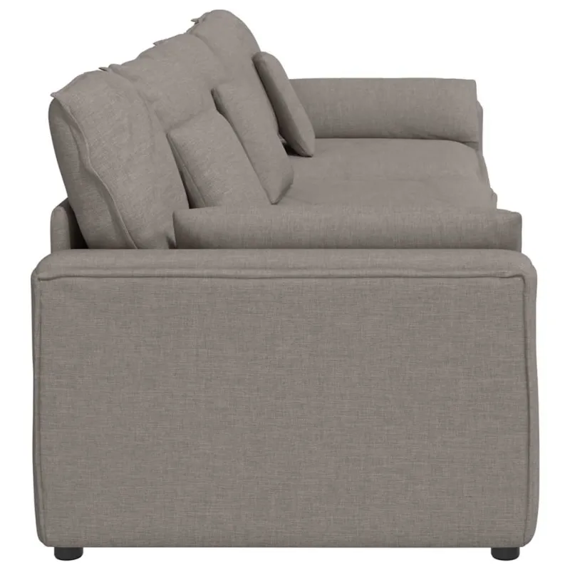 Modulinė sofa su pagalvėlėmis, pilkai ruda