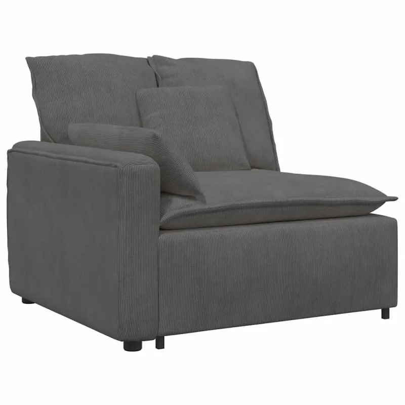 Modulinė sofa su pagalvėlėmis, tamsiai pilka