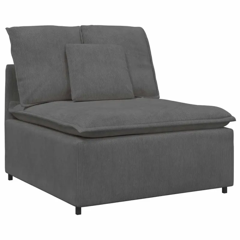 Modulinė sofa su pagalvėlėmis, tamsiai pilka
