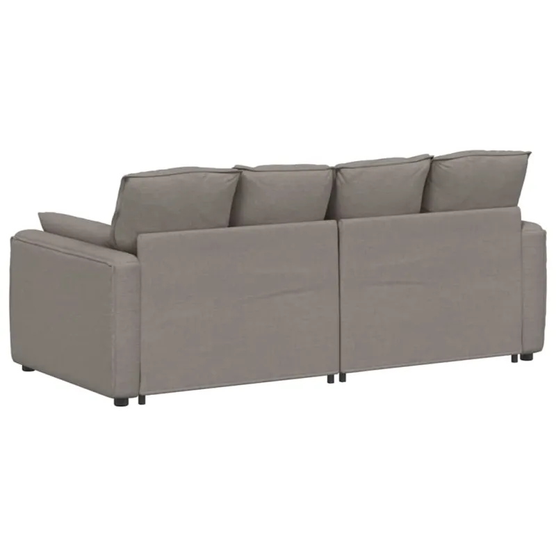 Modulinė sofa su pagalvėlėmis, pilkai ruda